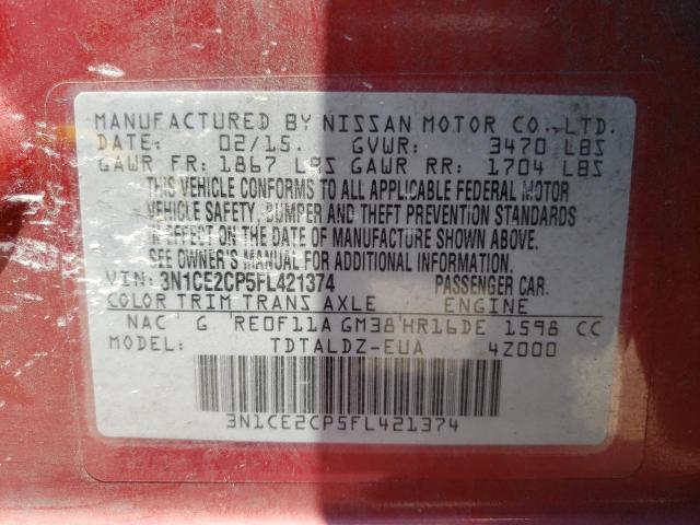 Photo 10 from auction – 2015 NISSAN VERSA NOTE with VIN 3N1CE2CP5FL421374