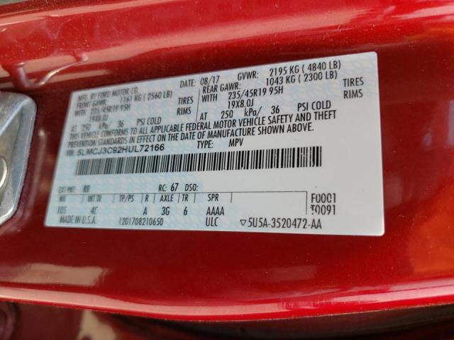 Photo 10 from auction – 2017 LINCOLN MKC RESERV with VIN 5LMCJ3C92HUL72166