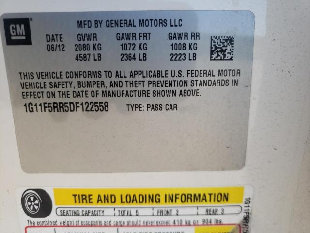 Photo 10 from auction – 2013 CHEVROLET MALIBU 2LT with VIN 1G11F5RR5DF122558