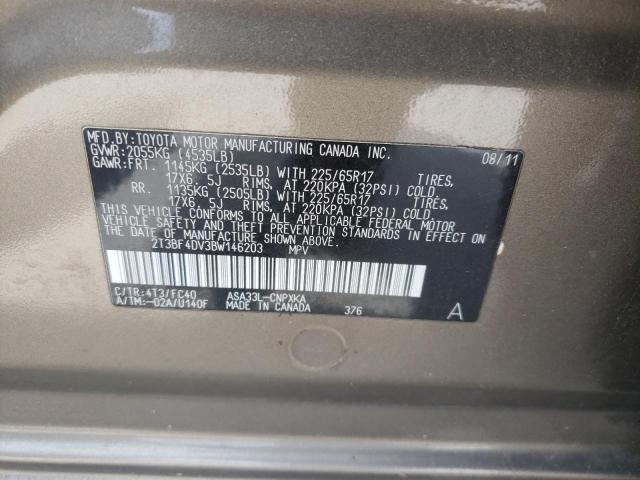 Photo 10 from auction – 2011 TOYOTA RAV4 with VIN 2T3BF4DV3BW146203