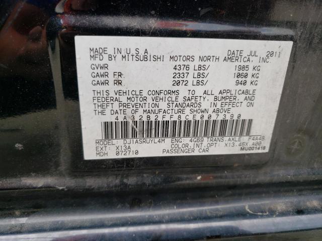 Photo 10 from auction – 2012 MITSUBISHI GALANT FE with VIN 4A32B2FF8CE007390