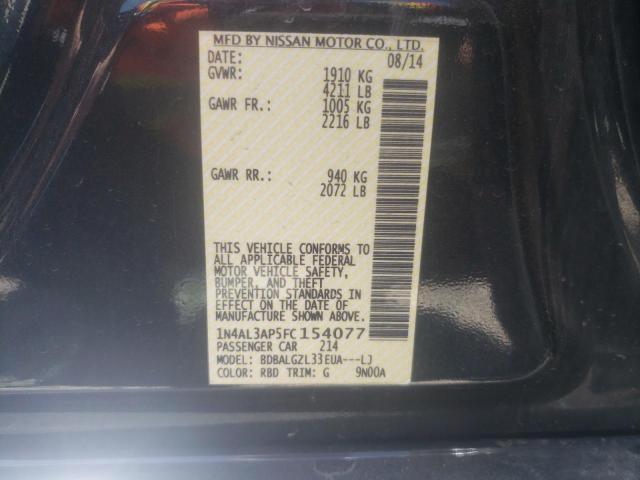 Photo 10 from auction – 2015 NISSAN ALTIMA 2.5 with VIN 1N4AL3AP5FC154077