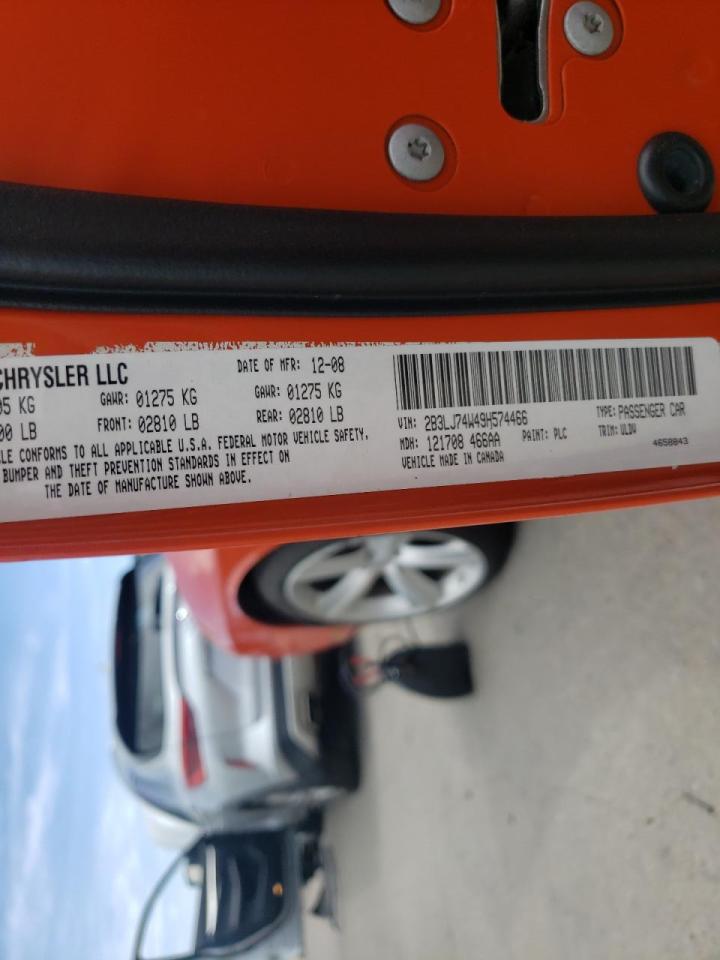 Photo 10 from auction – 2009 DODGE CHALLENGER with VIN 2B3LJ74W49H574466