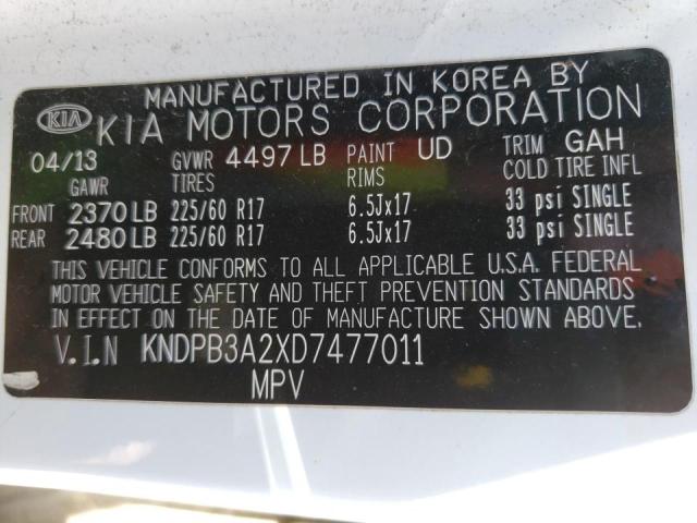 Photo 10 from auction – 2013 KIA SPORTAGE B with VIN KNDPB3A2XD7477011