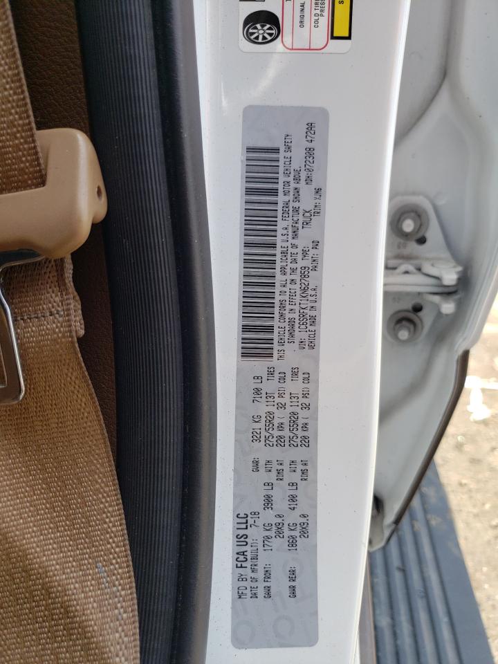 Photo 10 from auction – 2019 RAM 1500 LONGH with VIN 1C6SRFKT1KN627859