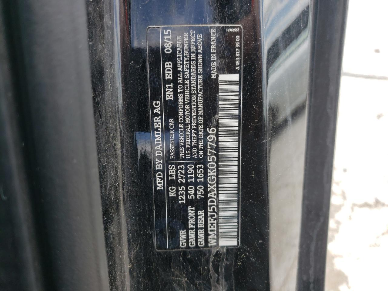 Photo 10 from auction – 2016 SMART FORTWO with VIN WMEFJ5DAXGK057796