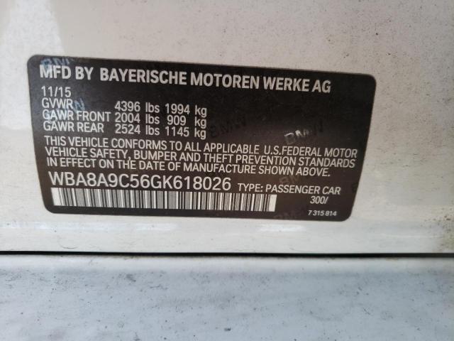 Photo 10 from auction – 2016 BMW 320 I with VIN WBA8A9C56GK618026