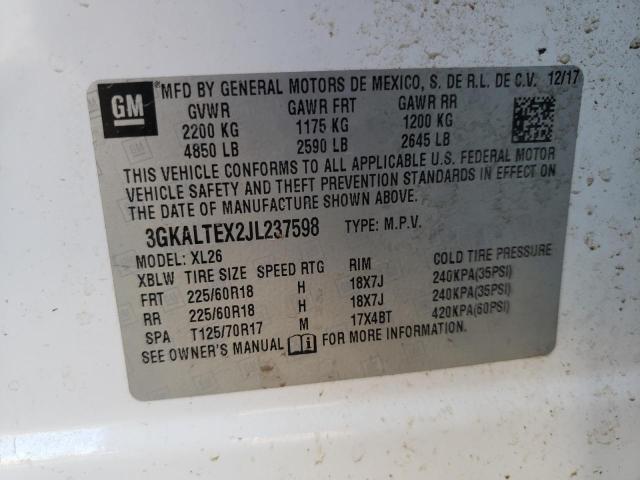 Photo 10 from auction – 2018 GMC TERRAIN SL with VIN 3GKALTEX2JL237598