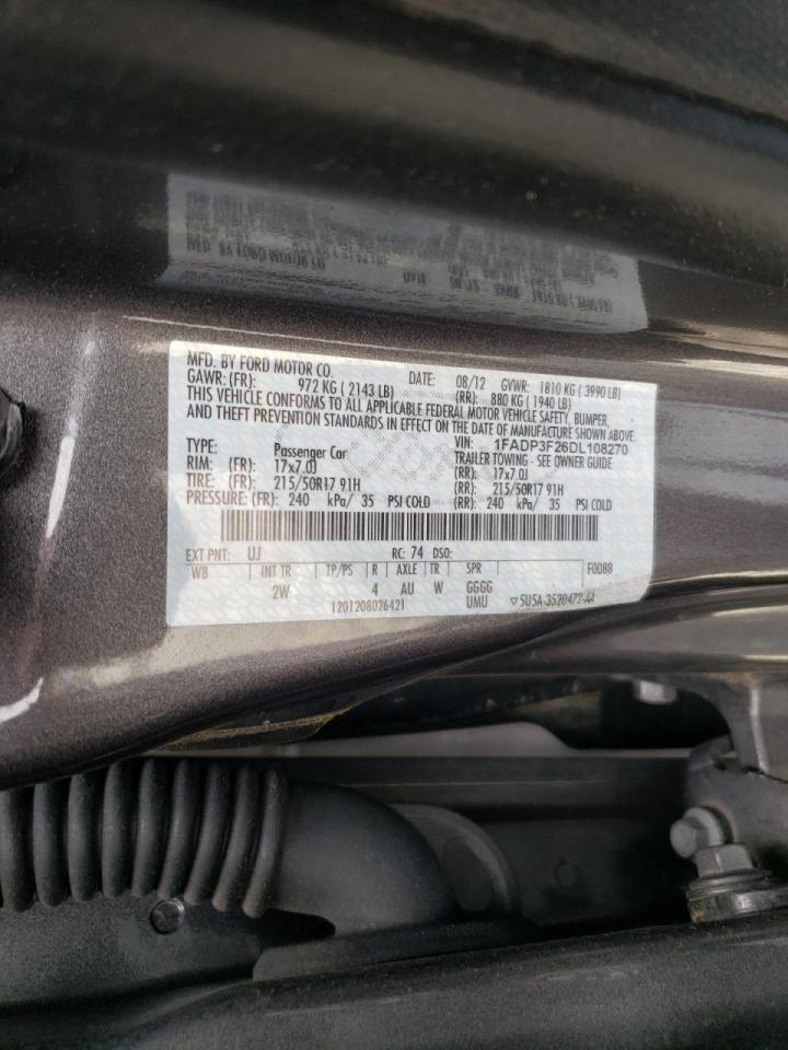 Фото 10 с аукциона – 2013 FORD FOCUS SE с VIN 1FADP3F26DL108270