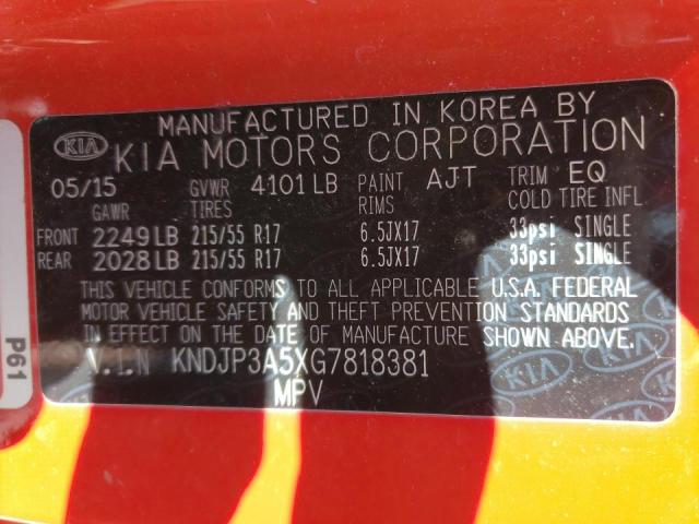Photo 10 from auction – 2016 KIA SOUL + with VIN KNDJP3A5XG7818381