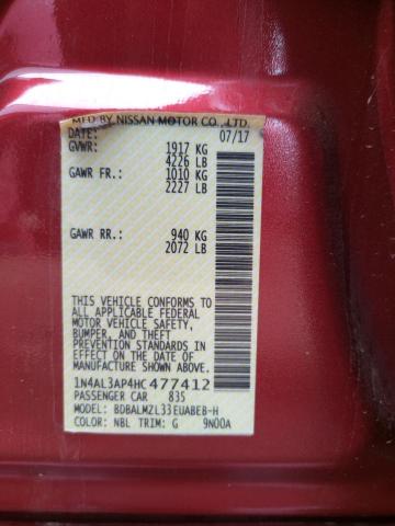 Photo 10 from auction – 2017 NISSAN ALTIMA 2.5 with VIN 1N4AL3AP4HC477412