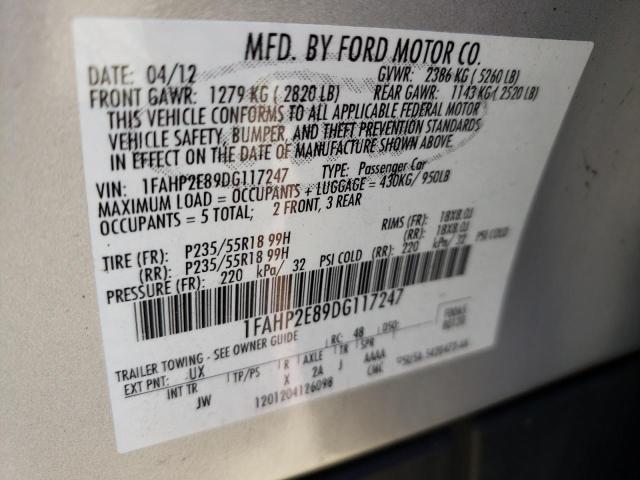 Photo 10 from auction – 2013 FORD TAURUS SEL with VIN 1FAHP2E89DG117247