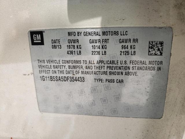 Photo 10 from auction – 2013 CHEVROLET MALIBU LS with VIN 1G11B5SA5DF354433
