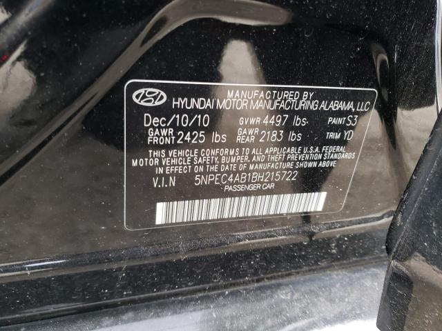 Photo 10 from auction – 2011 HYUNDAI SONATA SE with VIN 5NPEC4AB1BH215722