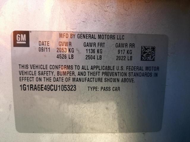 Photo 10 from auction – 2012 CHEVROLET VOLT with VIN 1G1RA6E49CU105323
