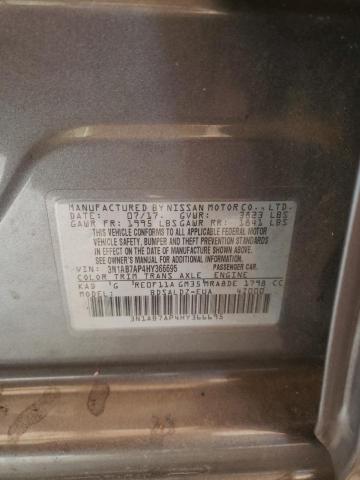 Photo 10 from auction – 2017 NISSAN SENTRA S with VIN 3N1AB7AP4HY366695