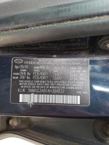 Photo 10 from auction – 2010 HYUNDAI SANTA FE G with VIN 5NMSG3AB1AH384832