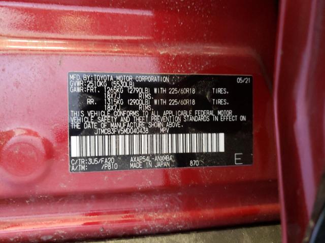 Photo 10 from auction – 2021 TOYOTA RAV4 PRIME with VIN JTMCB3FV5MD040438