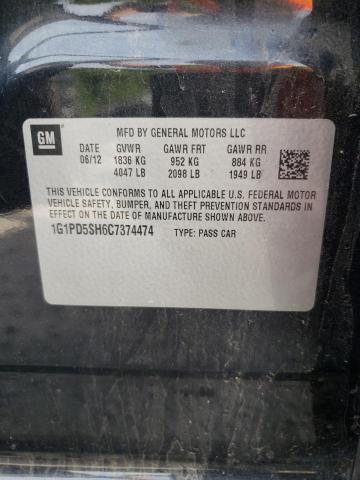 Photo 10 from auction – 2012 CHEVROLET CRUZE LS with VIN 1G1PD5SH6C7374474