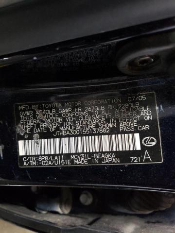 Photo 10 from auction – 2005 LEXUS ES 330 with VIN JTHBA30G155137882