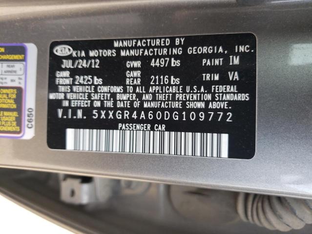 Photo 10 from auction – 2013 KIA OPTIMA SX with VIN 5XXGR4A60DG109772