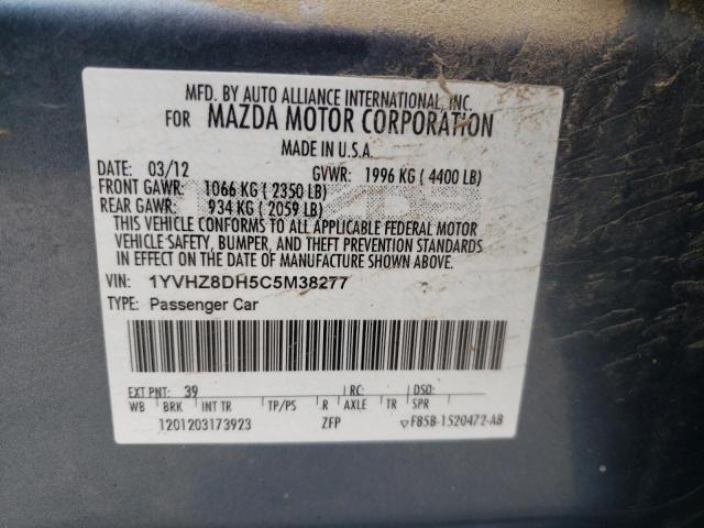 Photo 10 from auction – 2012 MAZDA 6 I with VIN 1YVHZ8DH5C5M38277