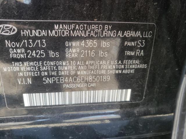 Photo 10 from auction – 2014 HYUNDAI SONATA GLS with VIN 5NPEB4AC6EH850189