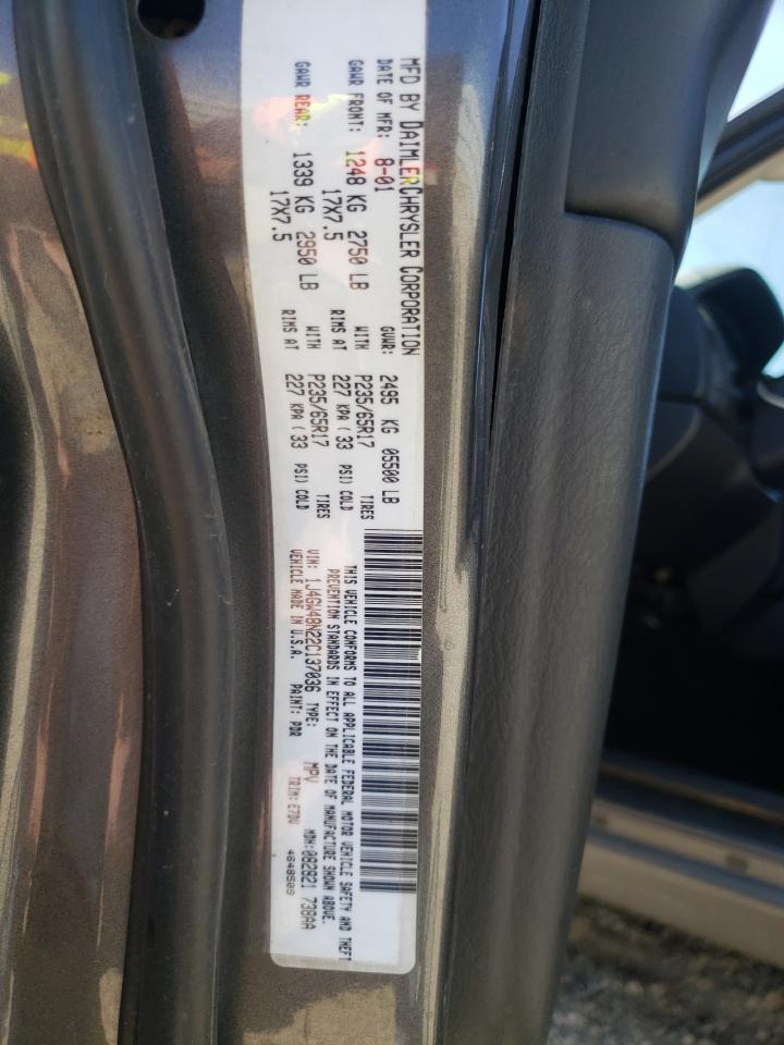 Photo 10 from auction – 2002 JEEP GRAND CHER with VIN 1J4GW48N22C137036