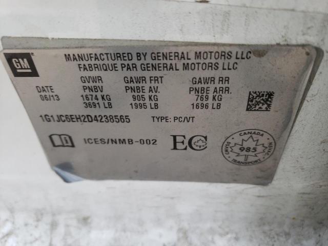 Photo 10 from auction – 2013 CHEVROLET SONIC LT with VIN 1G1JC6EH2D4238565
