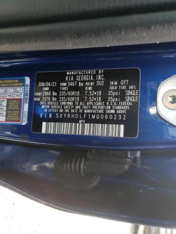 Photo 10 from auction – 2021 KIA SORENTO EX with VIN 5XYRHDLF1MG060232