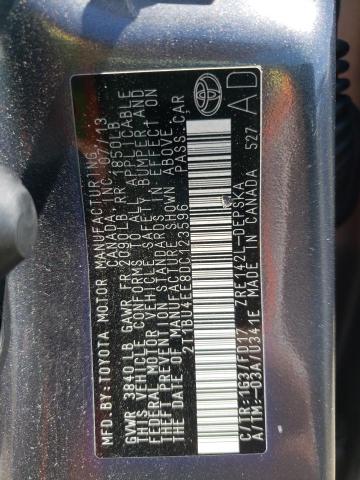 Photo 10 from auction – 2013 TOYOTA COROLLA BA with VIN 2T1BU4EE8DC123596
