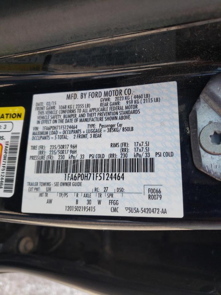 Photo 10 from auction – 2015 FORD FUSION SE with VIN 1FA6P0H71F5124464