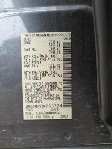 Photo 10 from auction – 2018 NISSAN FRONTIER S with VIN 1N6DD0EV7JN755724