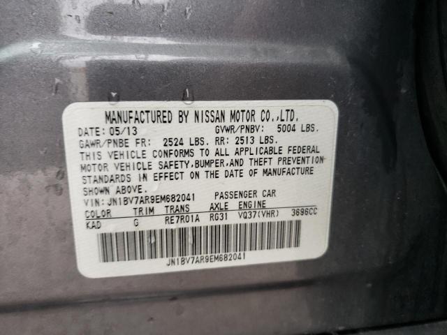Photo 10 from auction – 2014 INFINITI Q50 BASE with VIN JN1BV7AR9EM682041