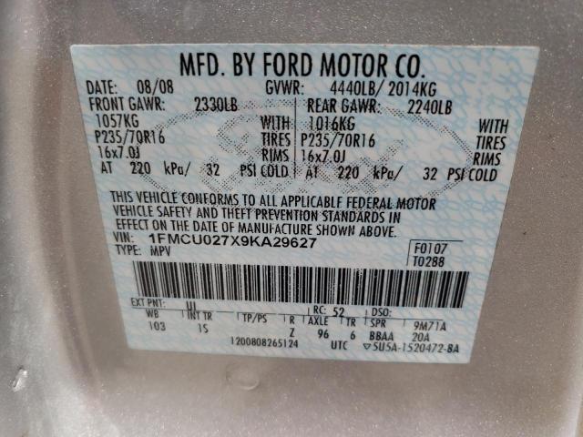 Photo 10 from auction – 2009 FORD ESCAPE XLS with VIN 1FMCU027X9KA29627