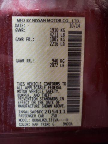 Photo 10 from auction – 2015 NISSAN ALTIMA 2.5 with VIN 1N4AL3AP6FC205411
