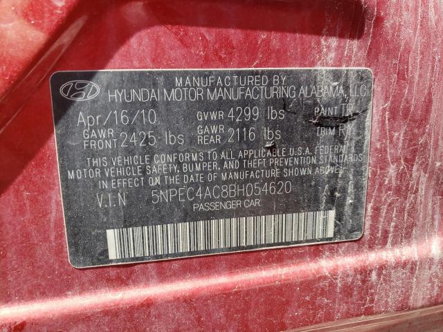 Zdjęcie 10 z aukcji – 2011 HYUNDAI SONATA SE z VIN 5NPEC4AC8BH054620