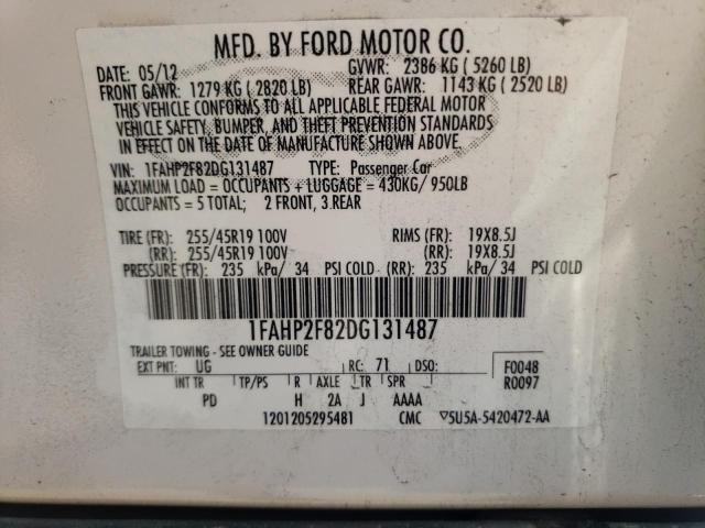 Photo 10 from auction – 2013 FORD TAURUS LIM with VIN 1FAHP2F82DG131487
