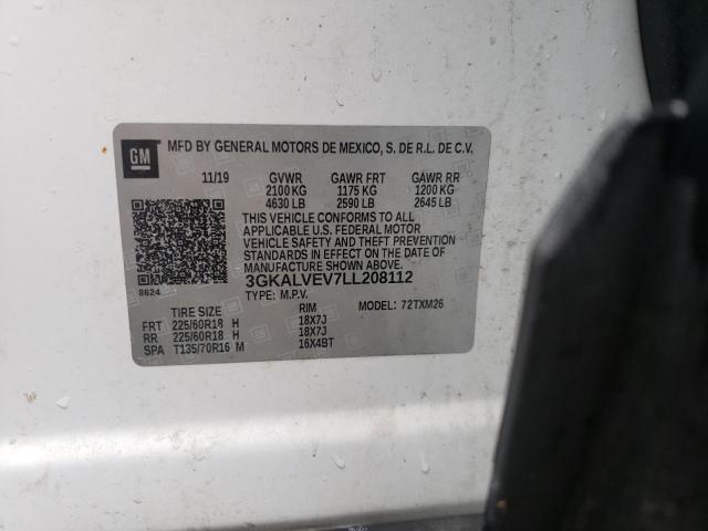Photo 10 from auction – 2020 GMC TERRAIN SL with VIN 3GKALVEV7LL208112
