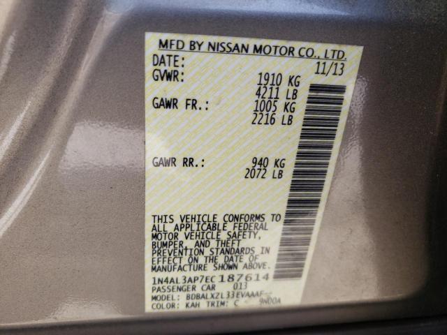 Photo 10 from auction – 2014 NISSAN ALTIMA 2.5 with VIN 1N4AL3AP7EC187614