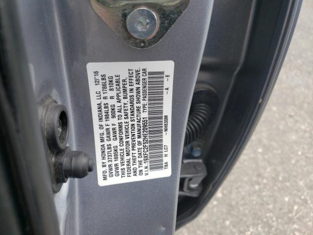 Photo 10 from auction – 2017 HONDA CIVIC LX with VIN 19XFC2F52HE209551