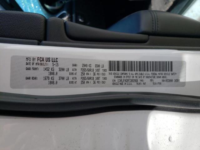 Photo 10 from auction – 2015 JEEP GRAND CHER with VIN 1C4RJFAG9FC892968