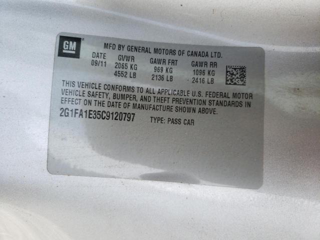 Photo 10 from auction – 2012 CHEVROLET CAMARO LS with VIN 2G1FA1E35C9120797
