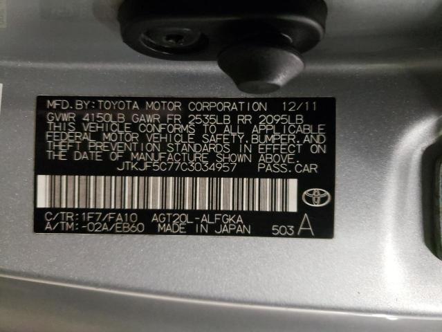 Photo 10 from auction – 2012 TOYOTA SCION TC with VIN JTKJF5C77C3034957