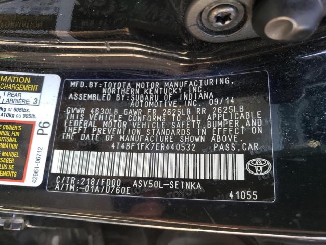Photo 10 from auction – 2014 TOYOTA CAMRY L with VIN 4T4BF1FK7ER440532