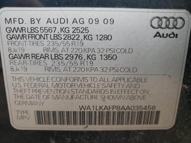 Photo 1 from auction – 2010 AUDI Q5 PREMIUM with VIN WA1LKAFP8AA035456