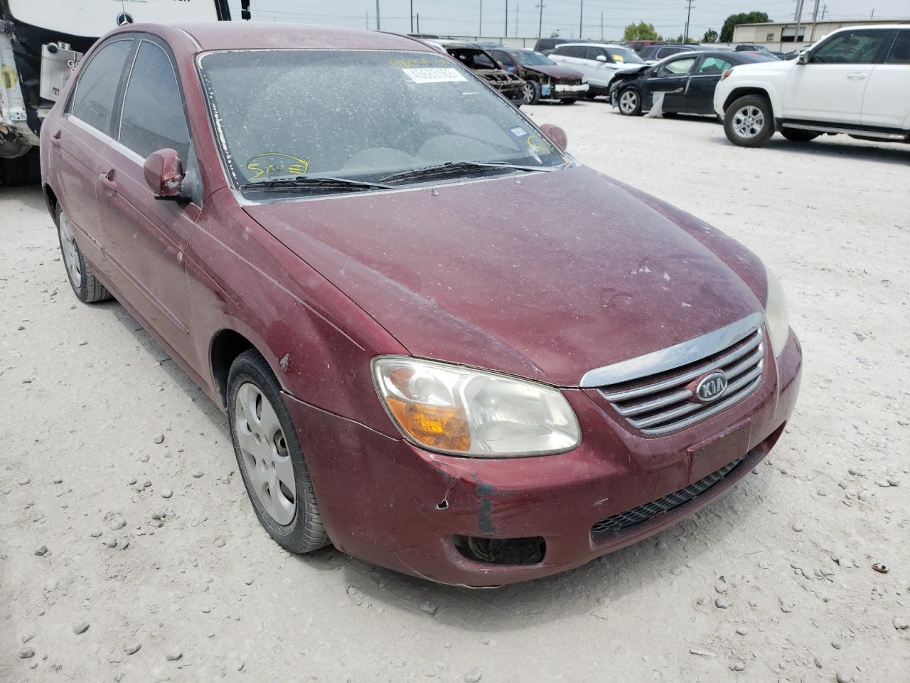 KIA SPECTRA EX 2008 with VIN KNAFE121X85528938 - Photo from auction