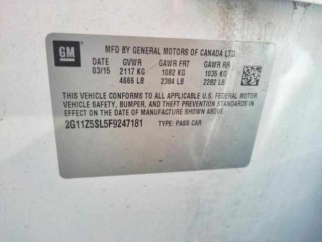 Photo 10 from auction – 2015 CHEVROLET IMPALA LS with VIN 2G11Z5SL5F9247181