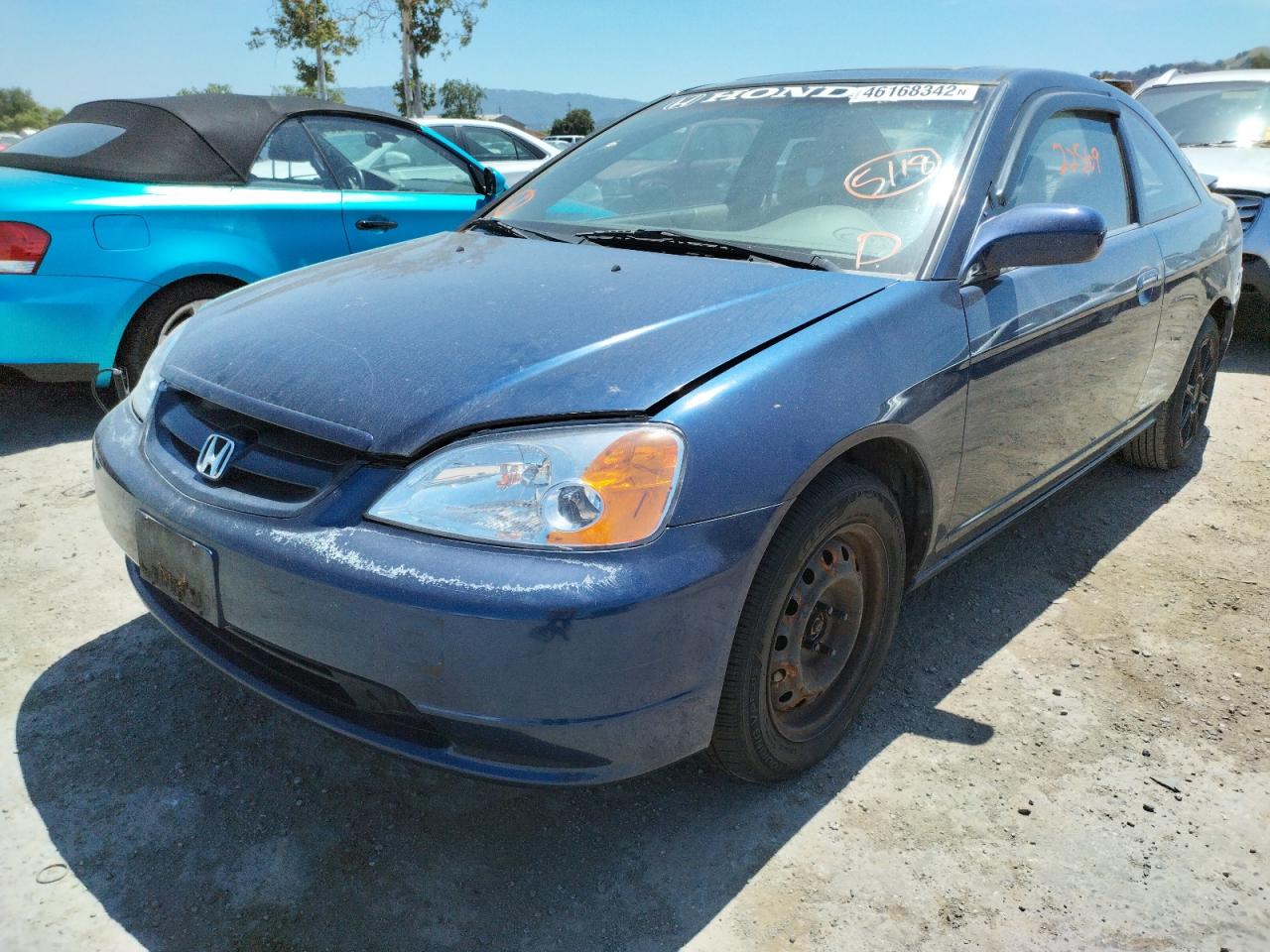 Photo 2 from auction – 2002 HONDA CIVIC EX with VIN 1HGEM22912L074550