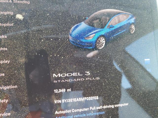 Photo 8 from auction – 2021 TESLA MODEL 3 with VIN 5YJ3E1EA5MF032102